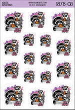 Load image into Gallery viewer, Stay Trashy Raccoon Sticker Sheet