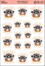 Load image into Gallery viewer, From Hell With Love Raccoon Sticker Sheet