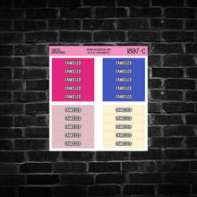 Load image into Gallery viewer, The 4th Canceled Header Planner Stickers