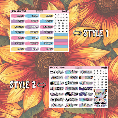 Holo Halloween Day Cover Planner Stickers