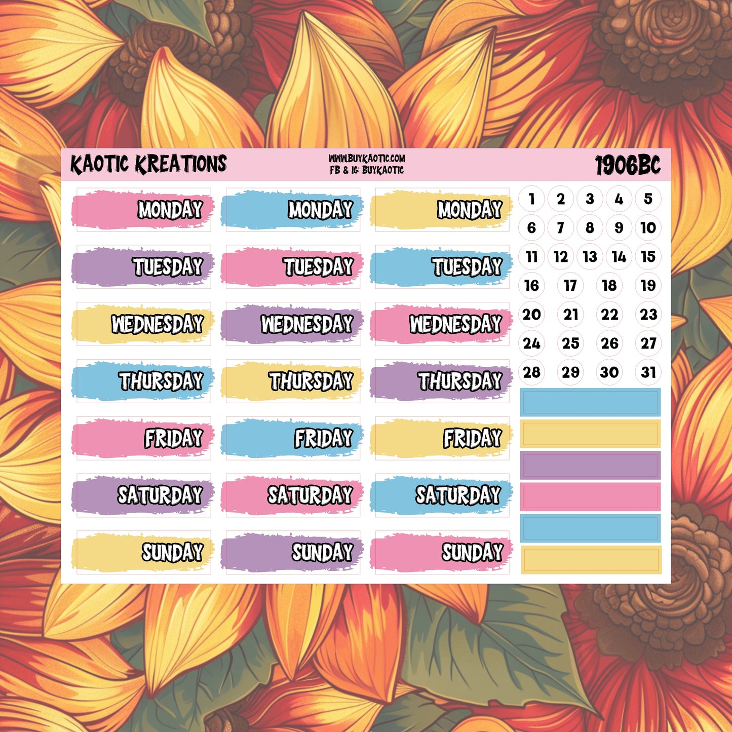 Holo Halloween Day Cover Planner Stickers
