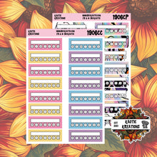 Load image into Gallery viewer, Holo Halloween Quarter Box Tracker Planner Stickers