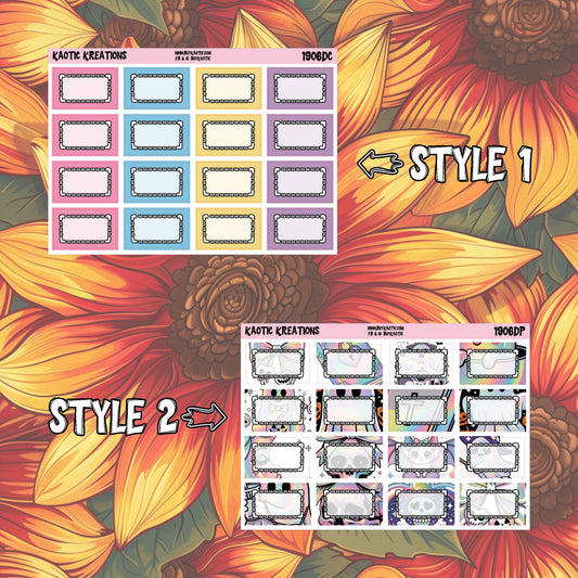 Holo Halloween Half Box Planner Stickers