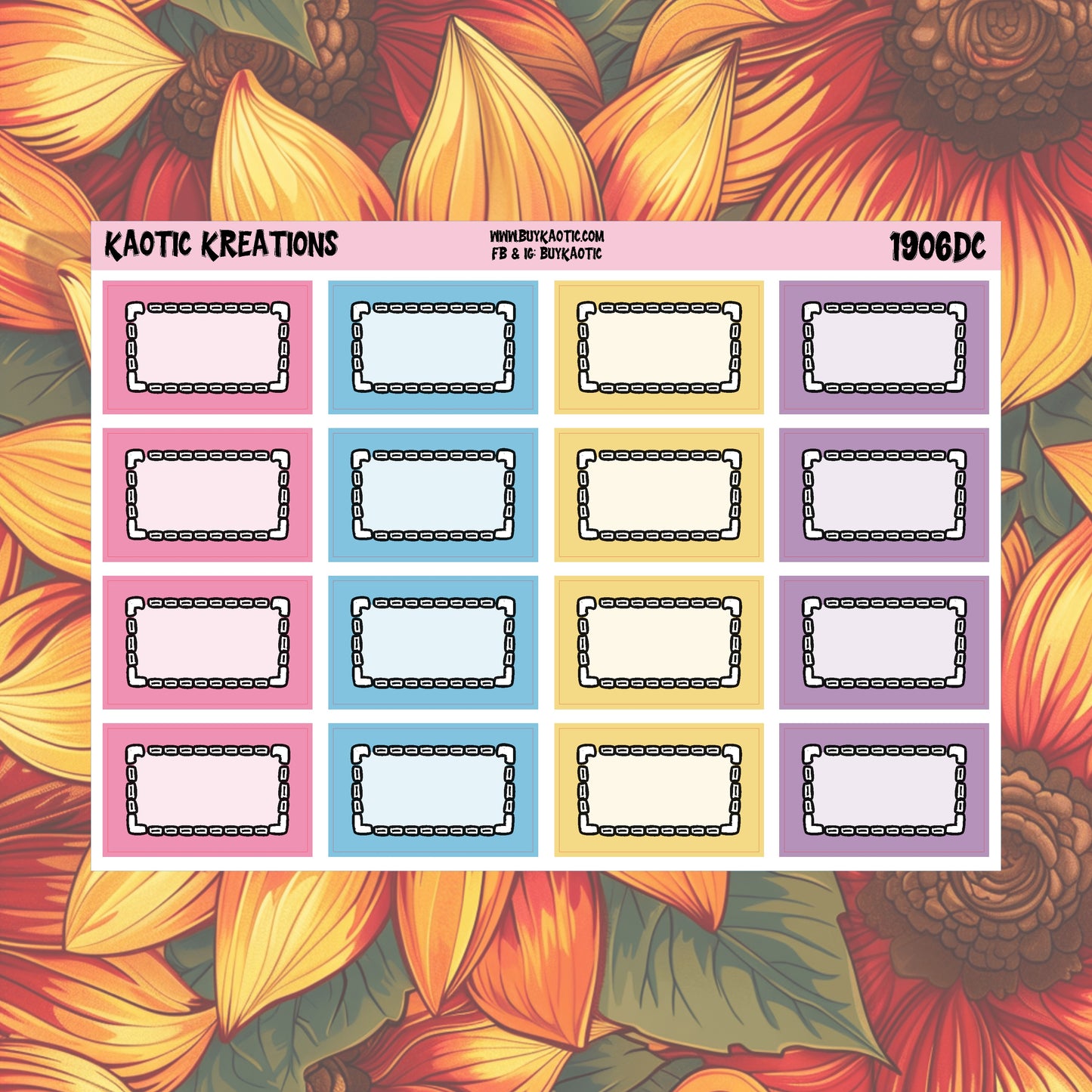 Holo Halloween Half Box Planner Stickers