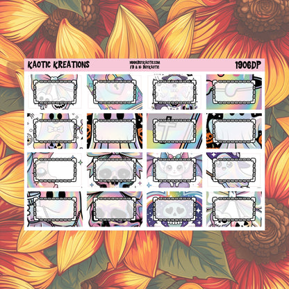 Holo Halloween Half Box Planner Stickers
