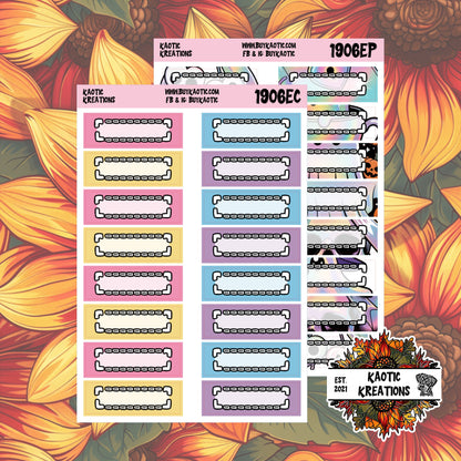 Holo Halloween Quarter Box Planner Stickers