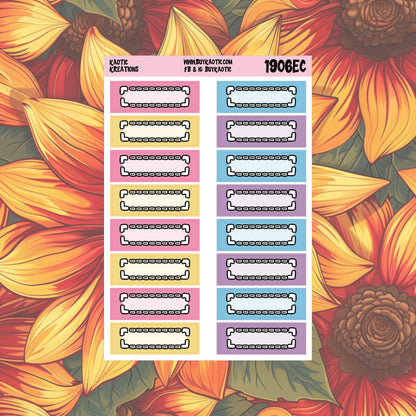 Holo Halloween Quarter Box Planner Stickers