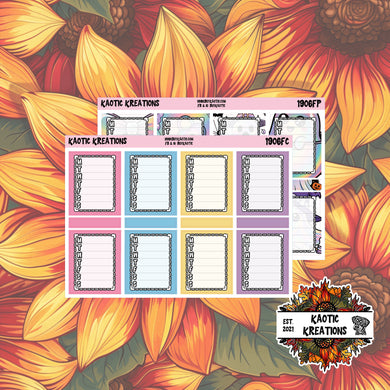 Holo Halloween Full Box Tracker Planner Stickers