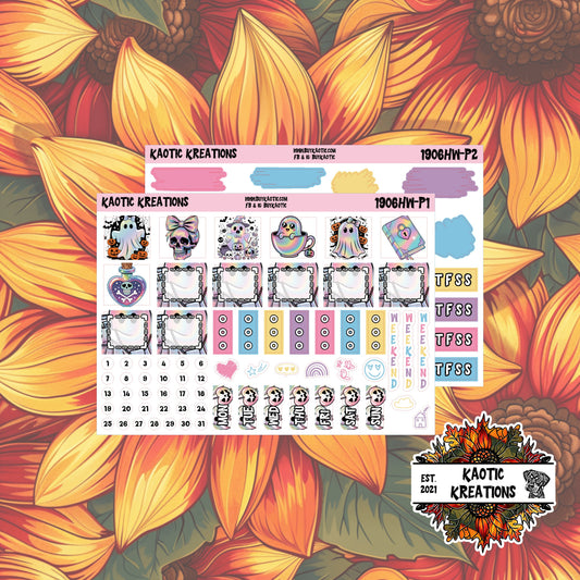 Holo Halloween Hobo Weeks Weekly Sticker Kit