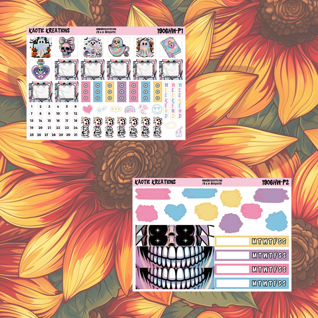 Holo Halloween Hobo Weeks Weekly Sticker Kit