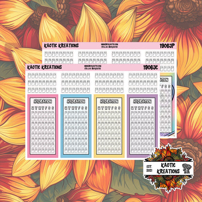 Holo Halloween Hydration Planner Stickers