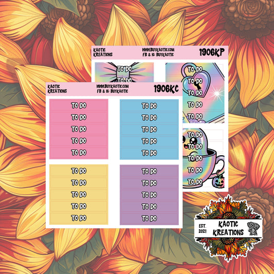 Holo Halloween To Do Header Planner Stickers