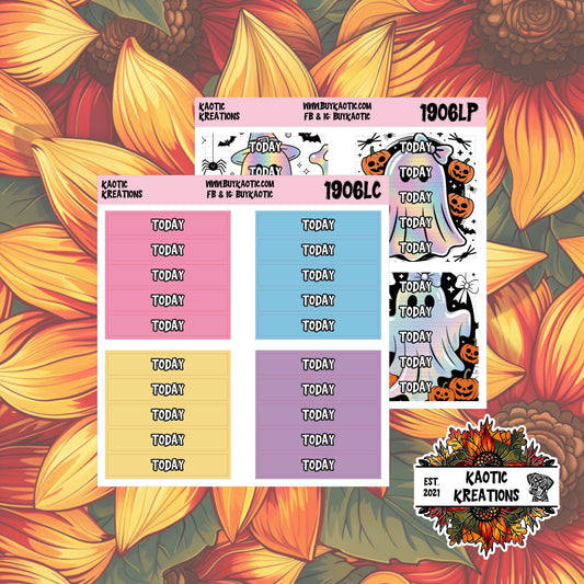 Holo Halloween Today Header Planner Stickers