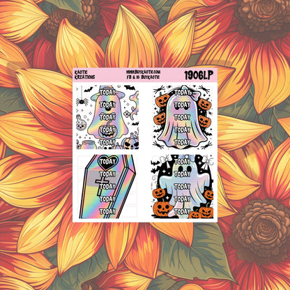 Holo Halloween Today Header Planner Stickers