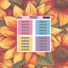 Load image into Gallery viewer, Holo Halloween Rescheduled Header Planner Stickers