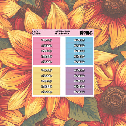 Holo Halloween Canceled Header Planner Stickers