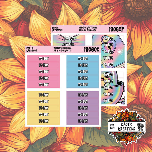 Holo Halloween To Buy Header Planner Stickers