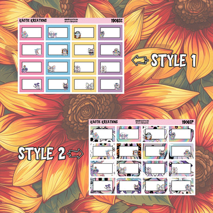 Holo Halloween Character Half Box Planner Stickers