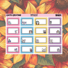 Load image into Gallery viewer, Holo Halloween Character Half Box Planner Stickers