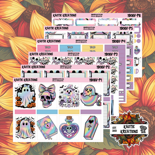 Holo Halloween Vertical Weekly Sticker Kit
