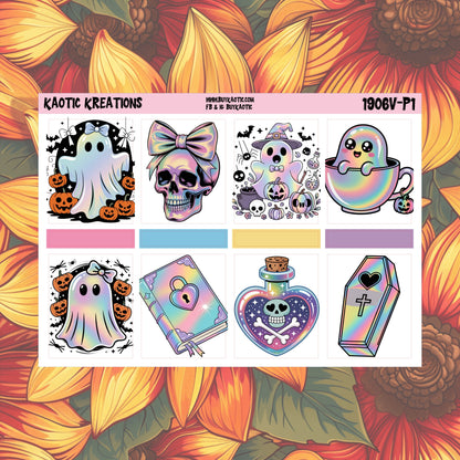 Holo Halloween Vertical Weekly Sticker Kit
