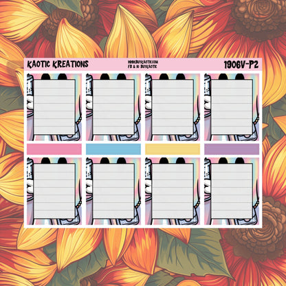 Holo Halloween Vertical Weekly Sticker Kit