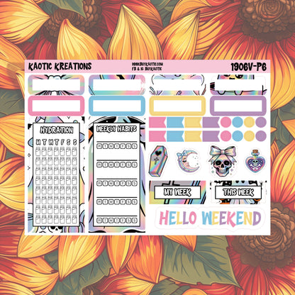 Holo Halloween Vertical Weekly Sticker Kit