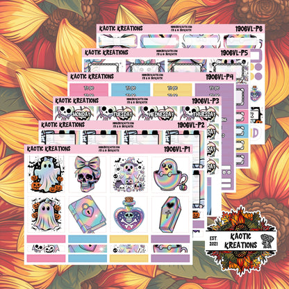 Holo Halloween Vertical Lite Weekly Sticker Kit