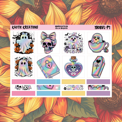 Holo Halloween Vertical Lite Weekly Sticker Kit