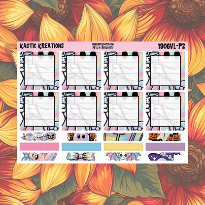 Holo Halloween Vertical Lite Weekly Sticker Kit