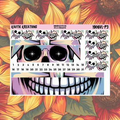 Holo Halloween Vertical Lite Weekly Sticker Kit