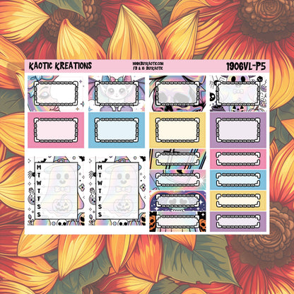 Holo Halloween Vertical Lite Weekly Sticker Kit