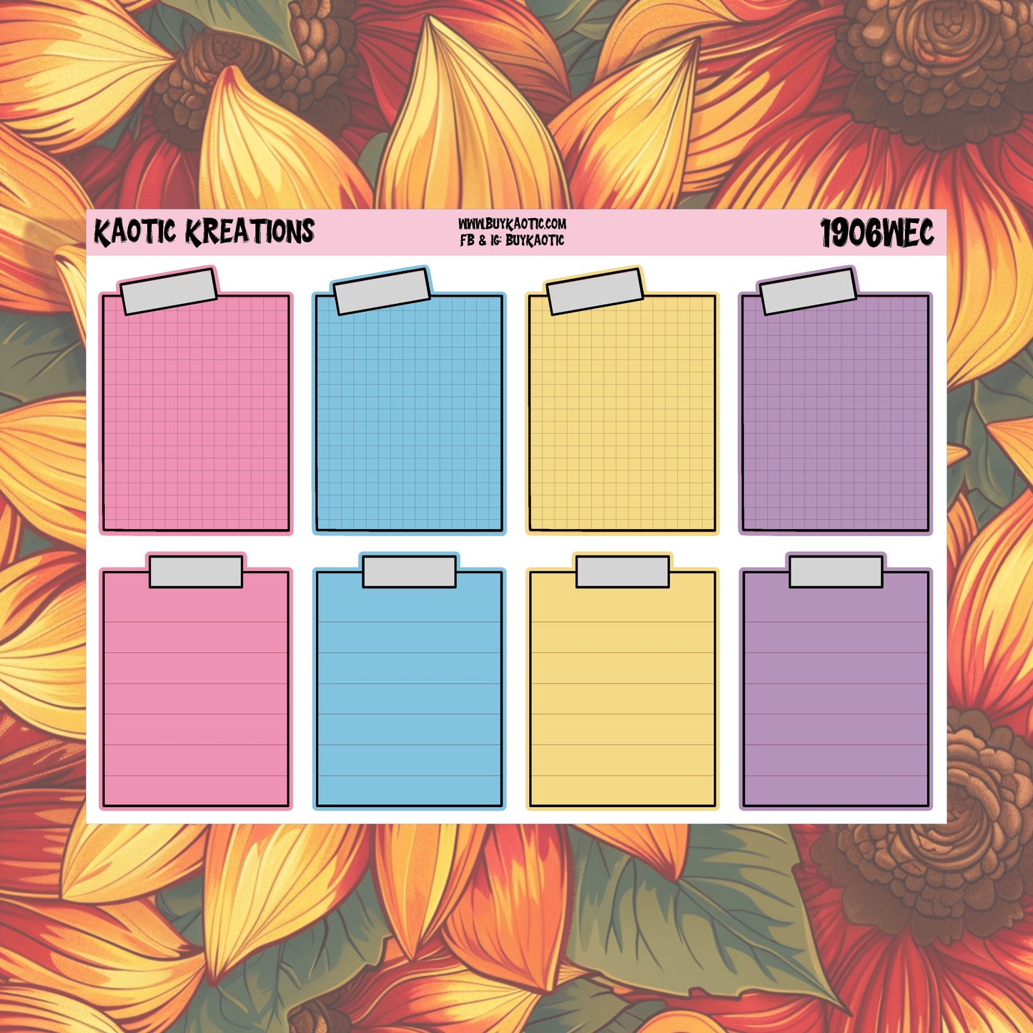 Holo Halloween Post-it Planner Stickers