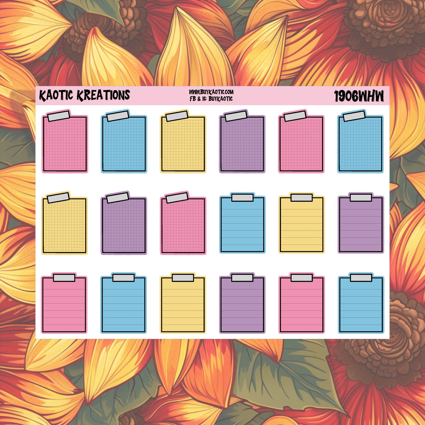 Holo Halloween Post-it Planner Stickers