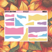 Load image into Gallery viewer, Holo Halloween Ripped Edges Planner Stickers