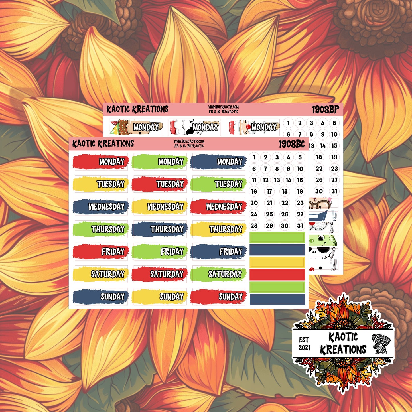 Warm Wishes Day Cover Planner Stickers