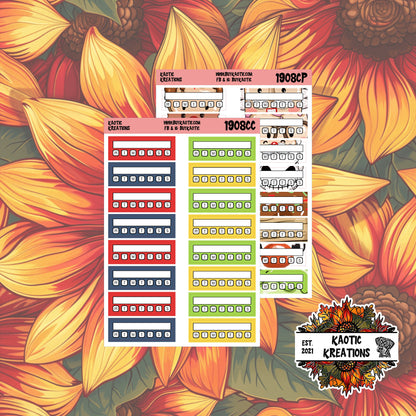 Warm Wishes Quarter Box Tracker Planner Stickers