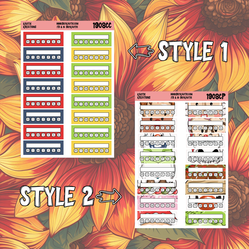 Warm Wishes Quarter Box Tracker Planner Stickers