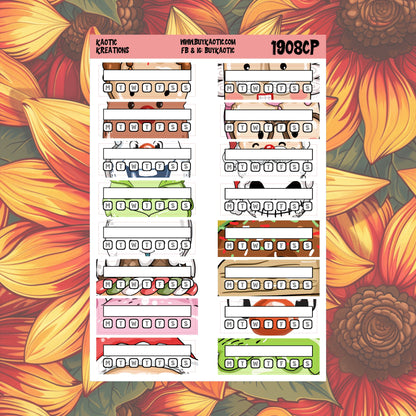 Warm Wishes Quarter Box Tracker Planner Stickers