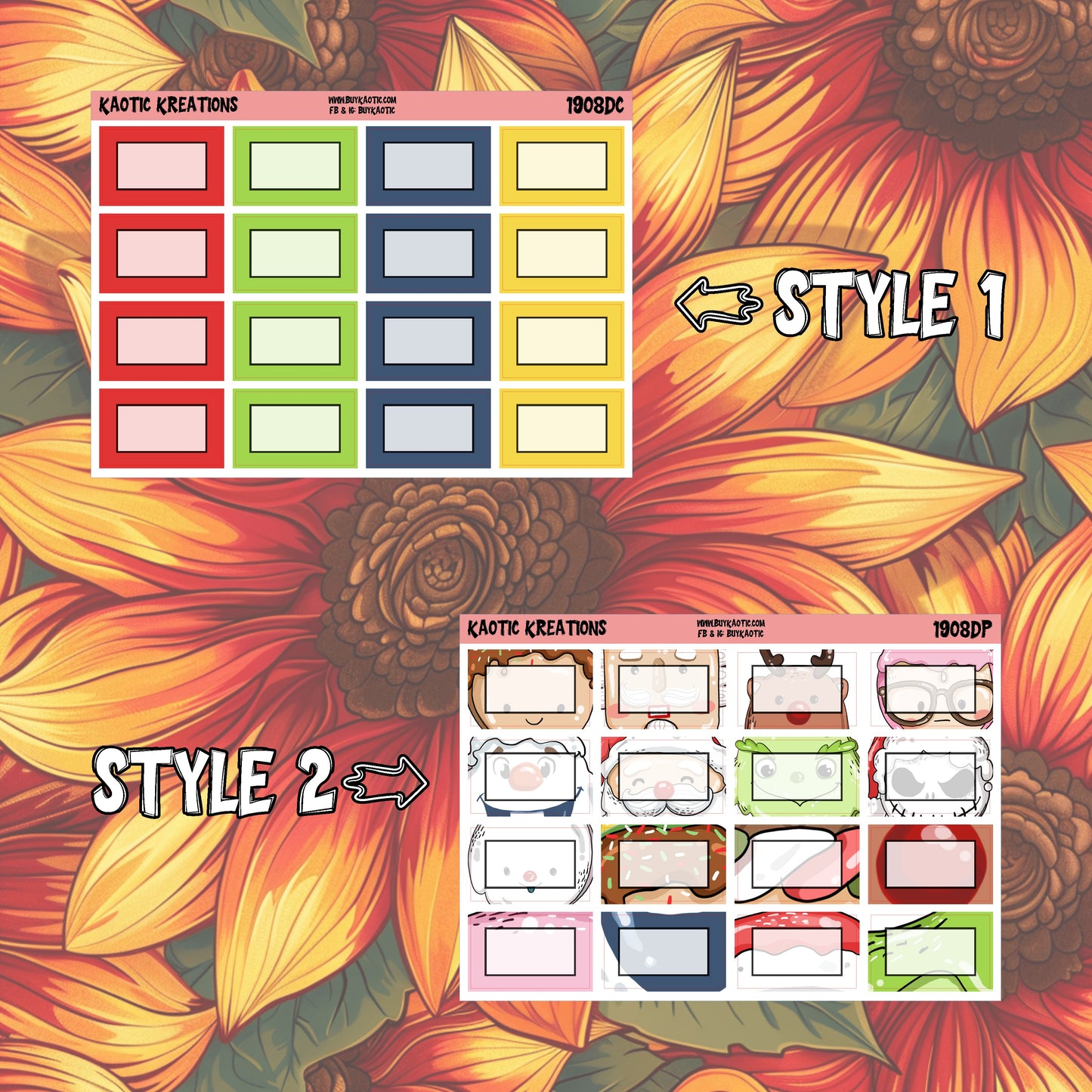 Warm Wishes Half Box Planner Stickers