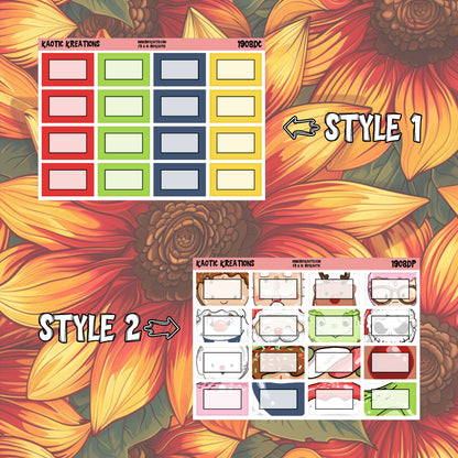 Warm Wishes Half Box Planner Stickers
