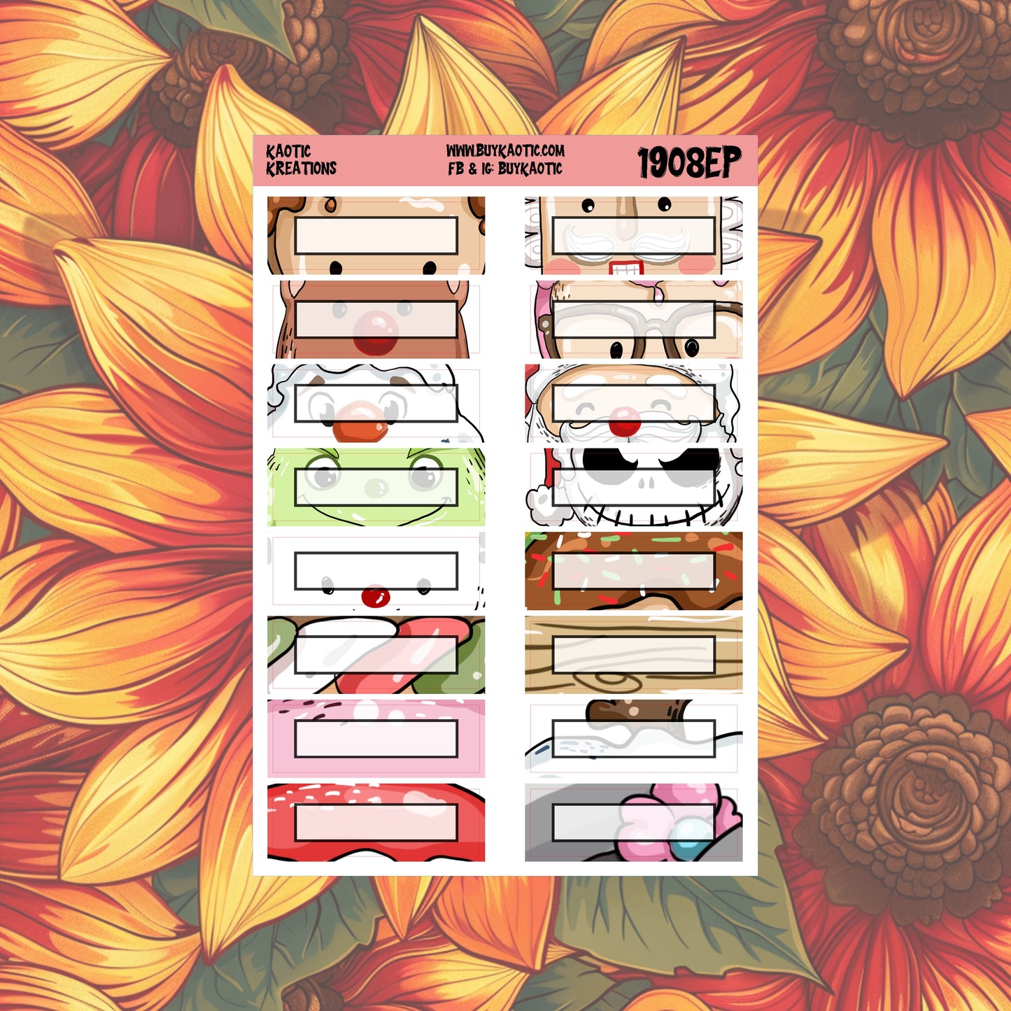 Warm Wishes Quarter Box Planner Stickers