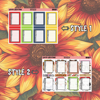 Warm Wishes Full Box Tracker Planner Stickers