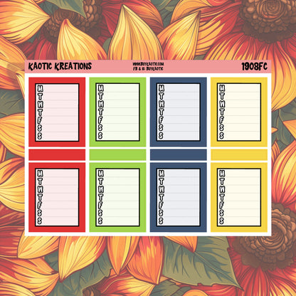 Warm Wishes Full Box Tracker Planner Stickers