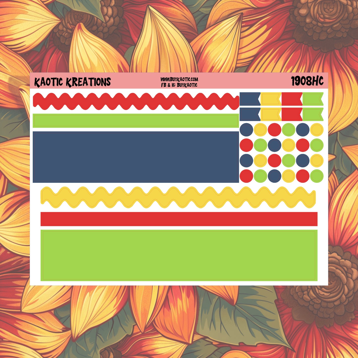 Warm Wishes Washi Planner Stickers