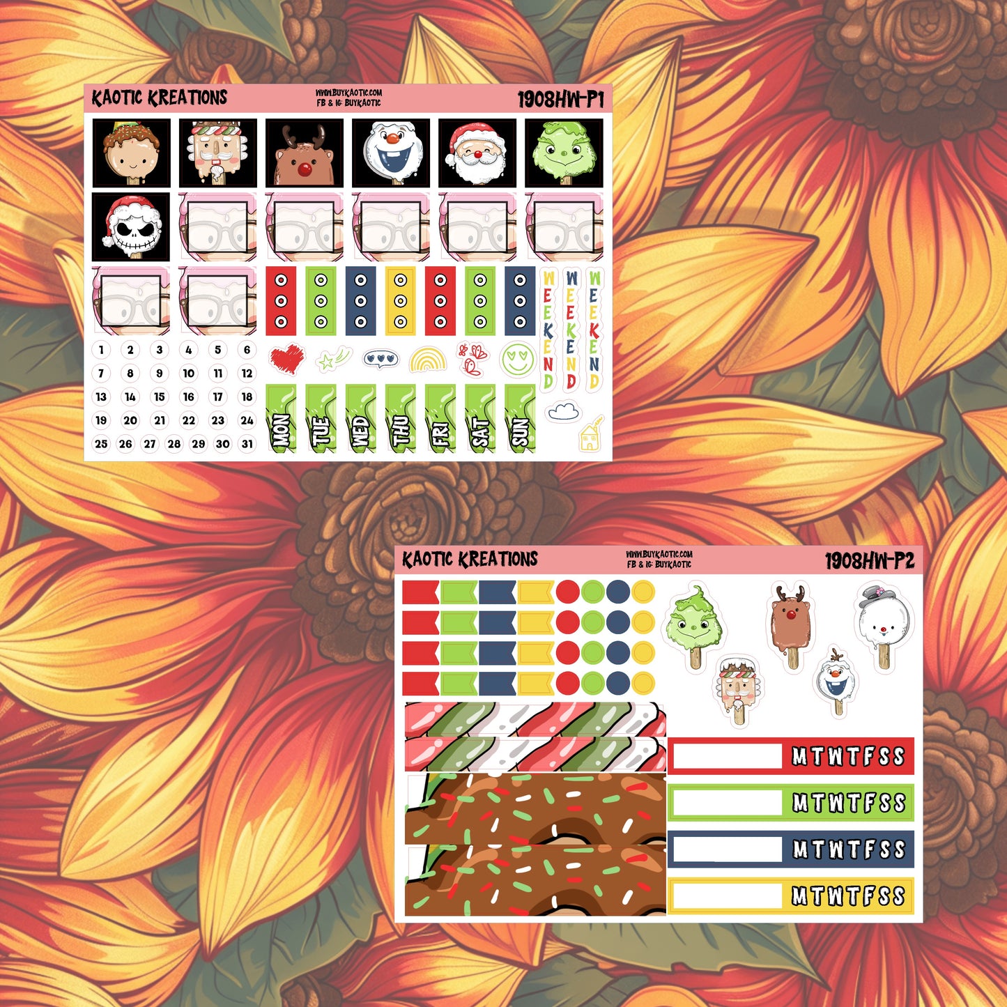 Warm Wishes Hobo Weeks Weekly Sticker Kit