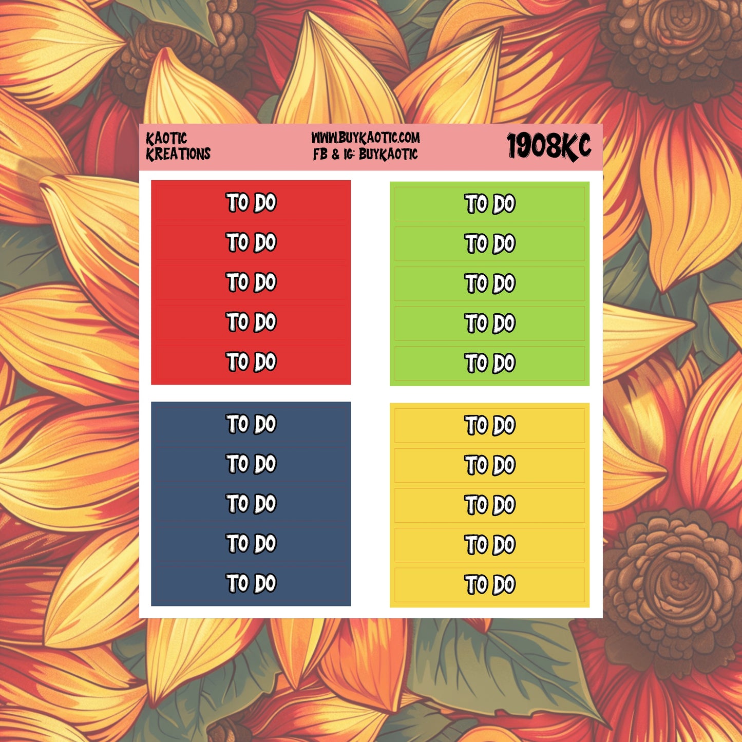 Warm Wishes To Do Header Planner Stickers