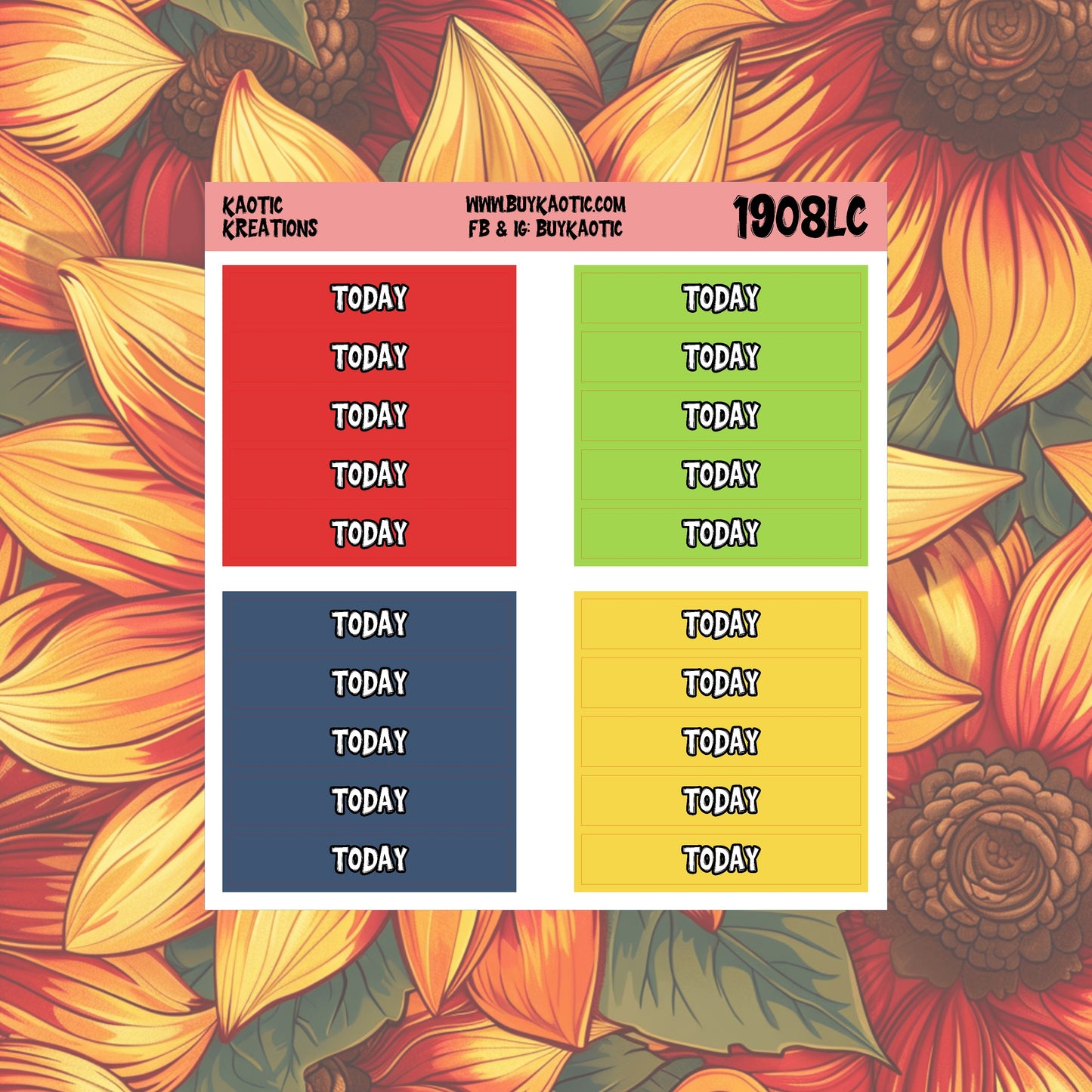 Warm Wishes Today Header Planner Stickers