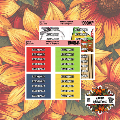 Warm Wishes Rescheduled Header Planner Stickers