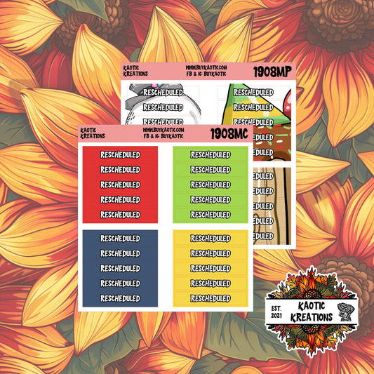 Warm Wishes Rescheduled Header Planner Stickers